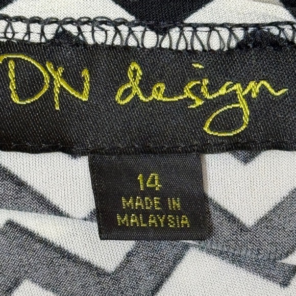 Black and Blue Sleeveless Maxi Dress with Scoop Neck Size 14 - Picture 3 of 4